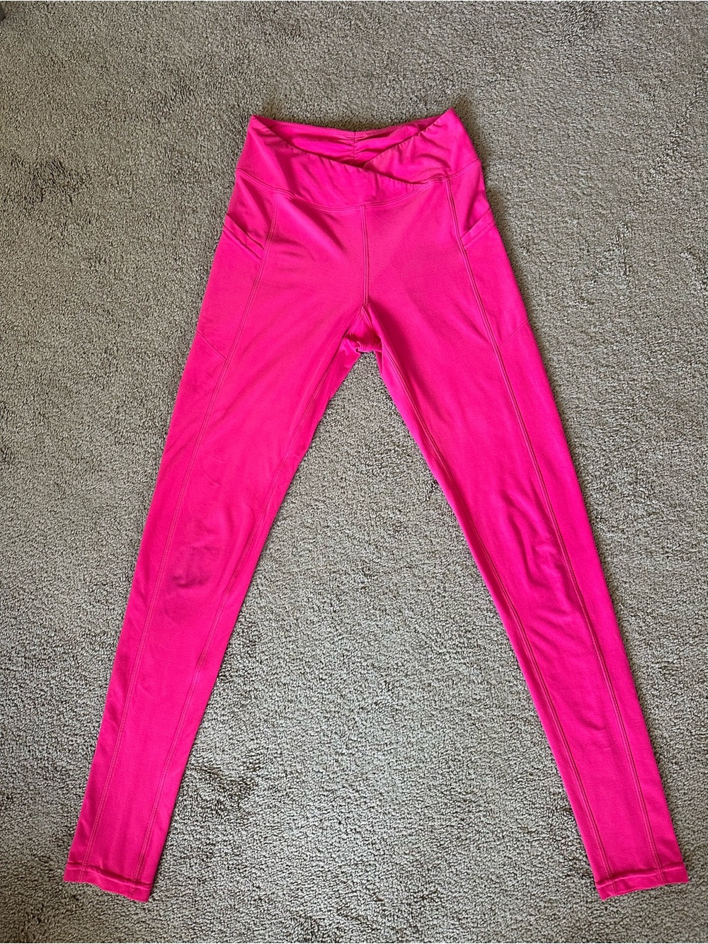 Wolven Threads- Ruched Crossover Pocket Legging – Lychee Pink (Size Small)